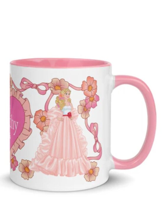 Peaches & Cream Mug Gift From 2025 NBDCC Barbie Convention Luncheon New - Picture 2 of 3